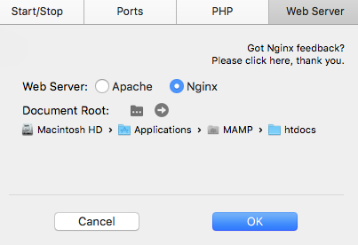 MAMP with Nginx